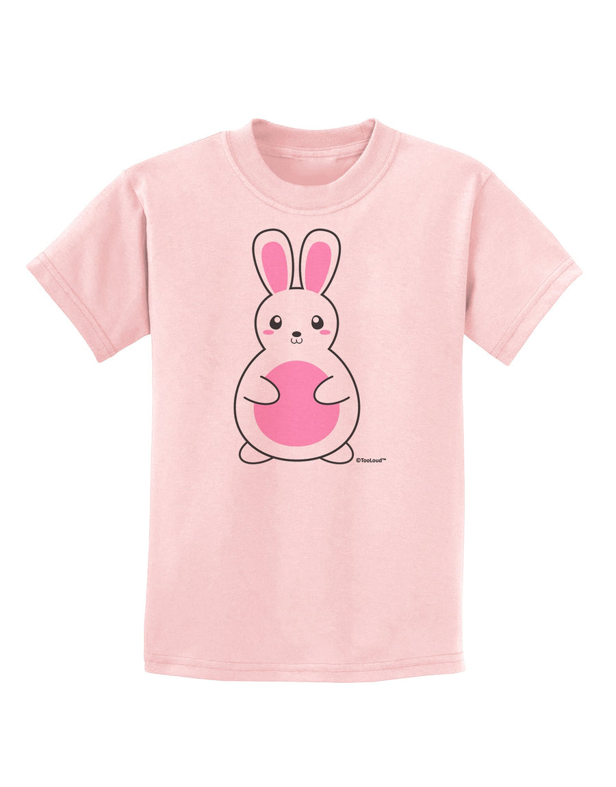 Cute Easter Bunny - Pink Childrens T-Shirt by TooLoud-Childrens T-Shirt-TooLoud-White-X-Small-Davson Sales