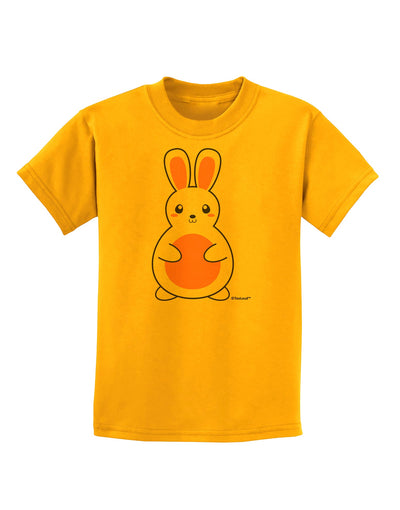 Cute Easter Bunny - Pink Childrens T-Shirt by TooLoud-Childrens T-Shirt-TooLoud-Gold-X-Small-Davson Sales