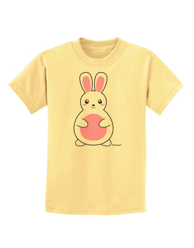 Cute Easter Bunny - Pink Childrens T-Shirt by TooLoud-Childrens T-Shirt-TooLoud-Daffodil-Yellow-X-Small-Davson Sales