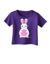 Cute Easter Bunny - Pink Infant T-Shirt Dark by TooLoud-Infant T-Shirt-TooLoud-Purple-06-Months-Davson Sales