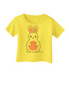 Cute Easter Bunny - Pink Infant T-Shirt by TooLoud-Infant T-Shirt-TooLoud-Yellow-06-Months-Davson Sales