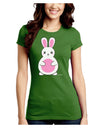 Cute Easter Bunny - Pink Juniors Crew Dark T-Shirt by TooLoud-T-Shirts Juniors Tops-TooLoud-Kiwi-Green-Juniors Fitted X-Small-Davson Sales