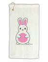 Cute Easter Bunny - Pink Micro Terry Gromet Golf Towel 16 x 25 inch by TooLoud
