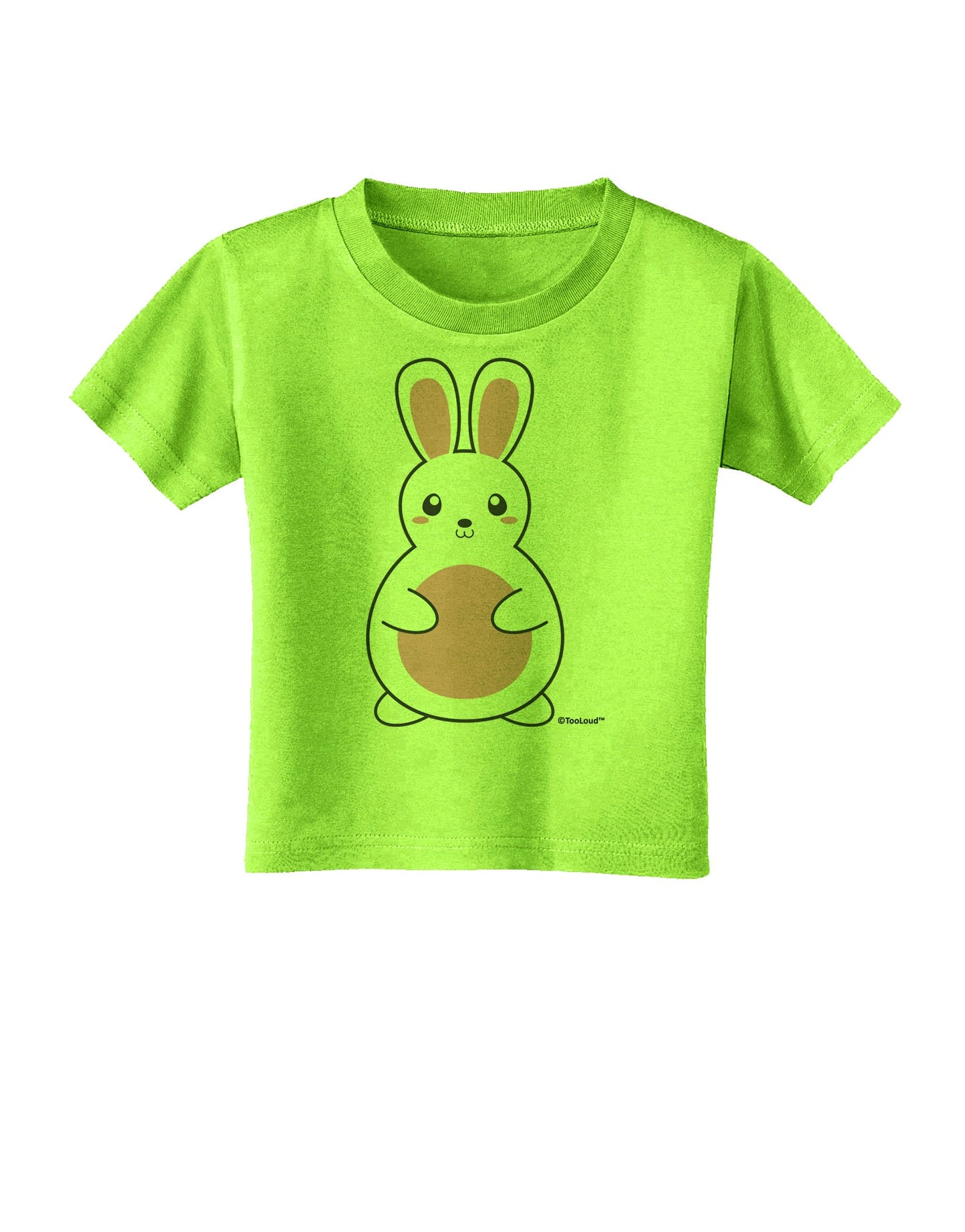 Cute Easter Bunny - Pink Toddler T-Shirt by TooLoud-Toddler T-Shirt-TooLoud-Lime-Green-2T-Davson Sales