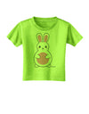 Cute Easter Bunny - Pink Toddler T-Shirt by TooLoud-Toddler T-Shirt-TooLoud-Lime-Green-2T-Davson Sales