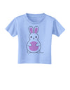 Cute Easter Bunny - Pink Toddler T-Shirt by TooLoud-Toddler T-Shirt-TooLoud-Aquatic-Blue-2T-Davson Sales