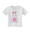 Cute Easter Bunny - Pink Toddler T-Shirt by TooLoud-Toddler T-Shirt-TooLoud-White-2T-Davson Sales