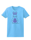 Cute Easter Bunny - Pink Womens T-Shirt by TooLoud-Womens T-Shirt-TooLoud-Aquatic-Blue-X-Small-Davson Sales