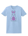 Cute Easter Bunny - Pink Womens T-Shirt by TooLoud-Womens T-Shirt-TooLoud-Light-Blue-X-Small-Davson Sales