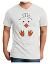 Cute Easter Chick Face Adult V-Neck T-shirt-Mens T-Shirt-TooLoud-White-Small-Davson Sales