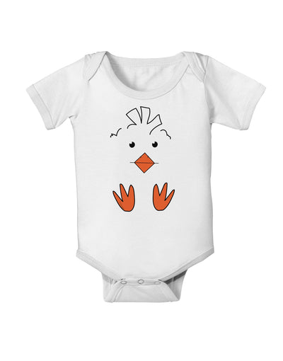 Cute Easter Chick Face Baby Romper Bodysuit White 18 Months Tooloud