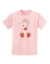 Cute Easter Chick Face Childrens T-Shirt-Childrens T-Shirt-TooLoud-PalePink-X-Small-Davson Sales