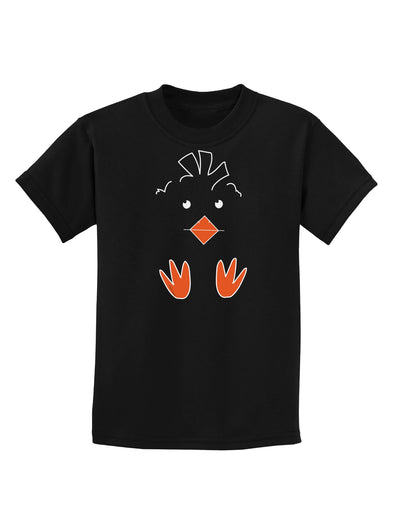 Cute Easter Chick Face Childrens T-Shirt-Childrens T-Shirt-TooLoud-Black-X-Small-Davson Sales