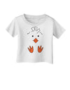 Cute Easter Chick Face Infant T-Shirt White 18Months Tooloud
