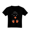 Cute Easter Chick Face Dark Toddler T-Shirt Dark Black 4T Tooloud