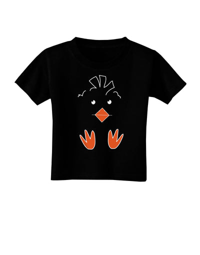 Cute Easter Chick Face Toddler T-Shirt-Toddler T-shirt-TooLoud-Black-2T-Davson Sales