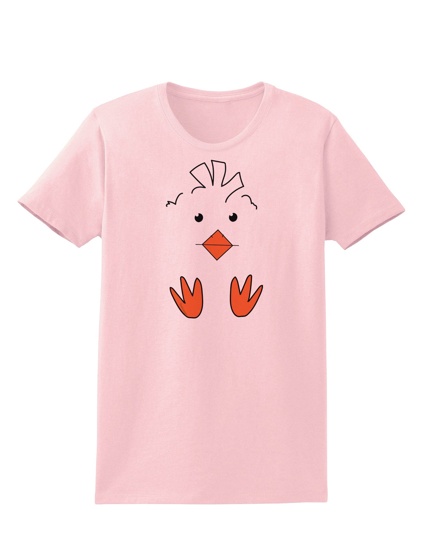 Cute Easter Chick Face Womens T-Shirt-Womens T-Shirt-TooLoud-PalePink-X-Small-Davson Sales