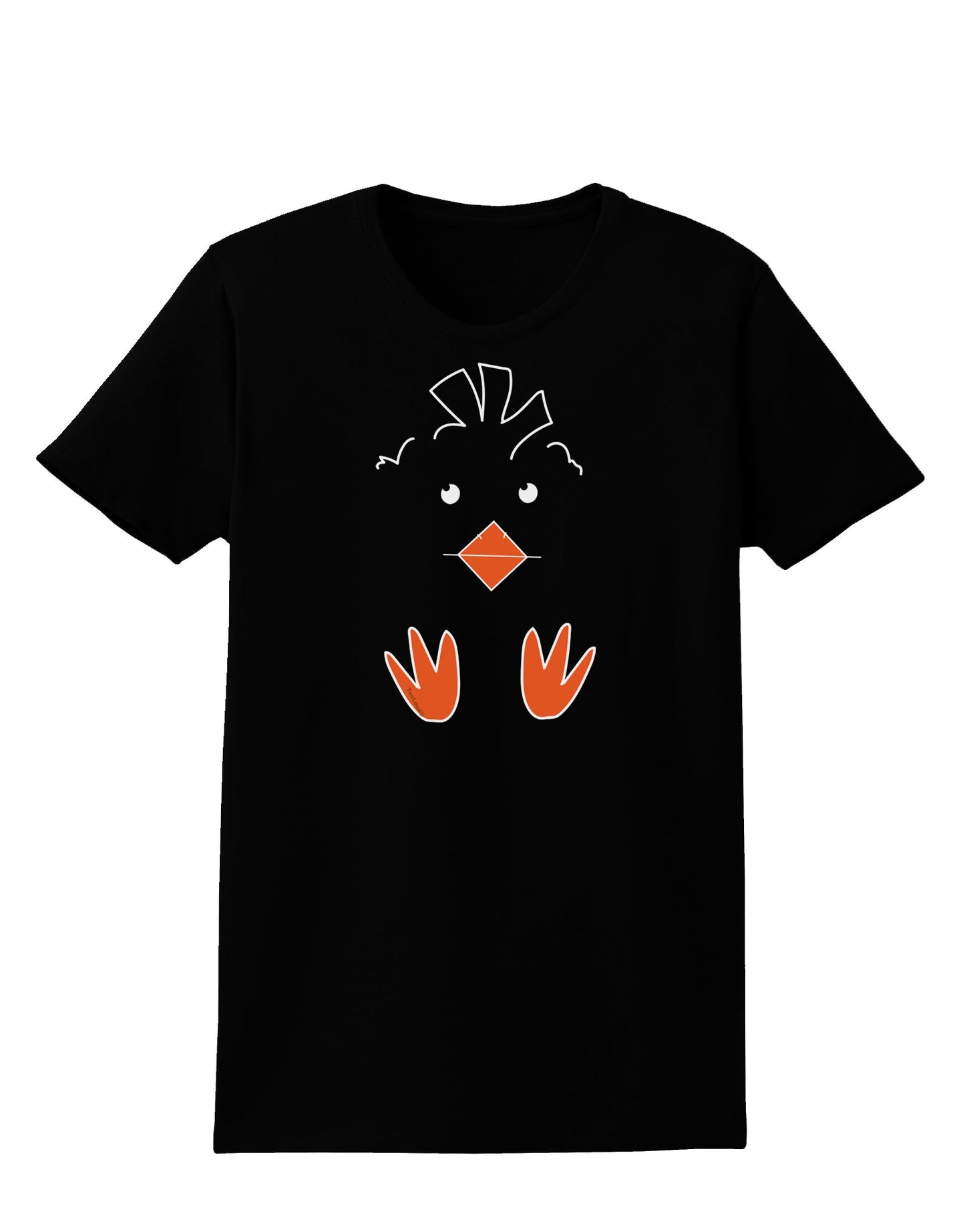 Cute Easter Chick Face Womens T-Shirt-Womens T-Shirt-TooLoud-Black-X-Small-Davson Sales