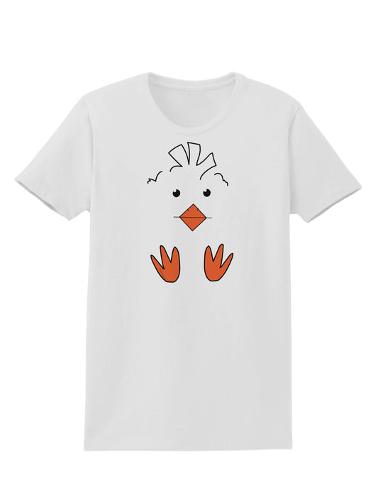 Cute Easter Chick Face Womens T-Shirt-Womens T-Shirt-TooLoud-White-X-Small-Davson Sales