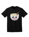 Cute Egg Nog Design - Adult Dark T-Shirt by TooLoud-Mens T-Shirt-TooLoud-Black-Small-Davson Sales