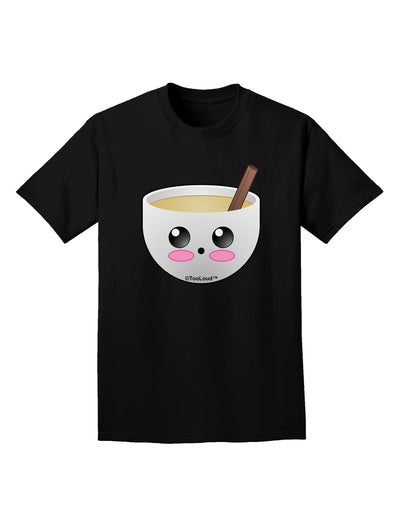 Cute Egg Nog Design - Adult Dark T-Shirt by TooLoud-Mens T-Shirt-TooLoud-Black-Small-Davson Sales