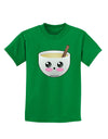 Cute Egg Nog Design - Childrens Dark T-Shirt by TooLoud-Childrens T-Shirt-TooLoud-Kelly-Green-X-Small-Davson Sales