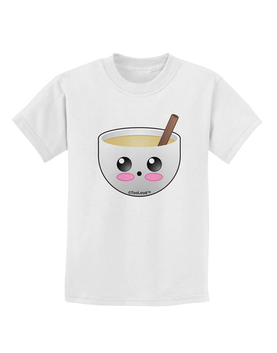 Cute Egg Nog Design - Childrens T-Shirt by TooLoud-Childrens T-Shirt-TooLoud-White-X-Small-Davson Sales