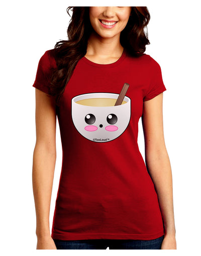 Cute Egg Nog Design - Juniors Crew Dark T-Shirt by TooLoud-T-Shirts Juniors Tops-TooLoud-Red-Juniors Fitted Small-Davson Sales