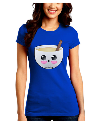 Cute Egg Nog Design - Juniors Crew Dark T-Shirt by TooLoud-T-Shirts Juniors Tops-TooLoud-Royal-Blue-Juniors Fitted Small-Davson Sales