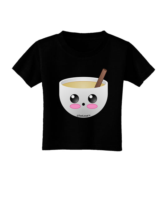 Cute Egg Nog Design - Toddler T-Shirt Dark by TooLoud-Toddler T-Shirt-TooLoud-Black-2T-Davson Sales