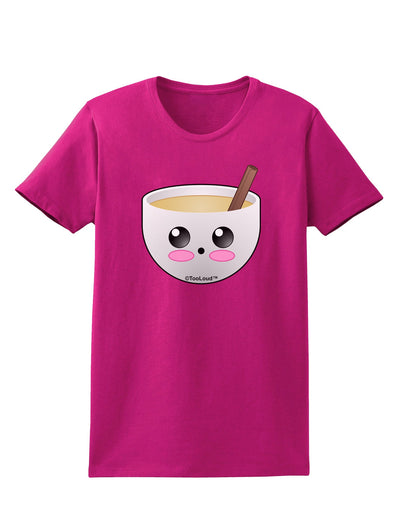 Cute Egg Nog Design - Womens Dark T-Shirt by TooLoud-Womens T-Shirt-TooLoud-Hot-Pink-Small-Davson Sales