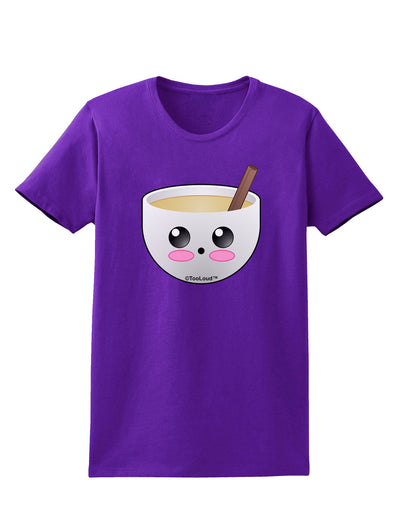 Cute Egg Nog Design - Womens Dark T-Shirt by TooLoud-Womens T-Shirt-TooLoud-Purple-X-Small-Davson Sales