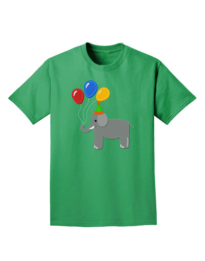 Cute Elephant with Balloons Adult Dark T-Shirt-Mens T-Shirt-TooLoud-Kelly-Green-Small-Davson Sales