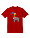 Cute Elephant with Balloons Adult Dark T-Shirt-Mens T-Shirt-TooLoud-Red-Small-Davson Sales