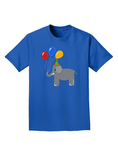 Cute Elephant with Balloons Adult Dark T-Shirt-Mens T-Shirt-TooLoud-Royal-Blue-Small-Davson Sales