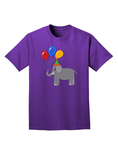 Cute Elephant with Balloons Adult Dark T-Shirt-Mens T-Shirt-TooLoud-Purple-Small-Davson Sales