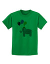 Cute Elephant with Balloons Childrens T-Shirt-Childrens T-Shirt-TooLoud-Kelly-Green-X-Small-Davson Sales