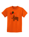 Cute Elephant with Balloons Childrens T-Shirt-Childrens T-Shirt-TooLoud-Orange-X-Small-Davson Sales