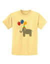 Cute Elephant with Balloons Childrens T-Shirt-Childrens T-Shirt-TooLoud-Daffodil-Yellow-X-Small-Davson Sales