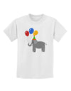 Cute Elephant with Balloons Childrens T-Shirt-Childrens T-Shirt-TooLoud-White-X-Small-Davson Sales