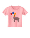 Cute Elephant with Balloons Toddler T-Shirt-Toddler T-Shirt-TooLoud-Candy-Pink-2T-Davson Sales