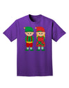 Cute Elf Couple Christmas Adult Dark T-Shirt-Mens T-Shirt-TooLoud-Purple-Small-Davson Sales