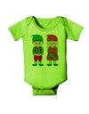 Cute Elf Couple Christmas Baby Romper Bodysuit-Baby Romper-TooLoud-Lime-Green-06-Months-Davson Sales