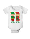 Cute Elf Couple Christmas Baby Romper Bodysuit-Baby Romper-TooLoud-White-06-Months-Davson Sales