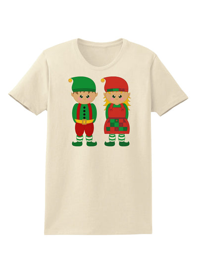 Cute Elf Couple Christmas Womens T-Shirt-Womens T-Shirt-TooLoud-Natural-X-Small-Davson Sales