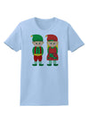 Cute Elf Couple Christmas Womens T-Shirt-Womens T-Shirt-TooLoud-Light-Blue-X-Small-Davson Sales