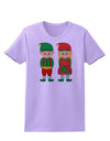 Cute Elf Couple Christmas Womens T-Shirt-Womens T-Shirt-TooLoud-Lavender-X-Small-Davson Sales