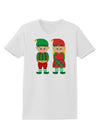 Cute Elf Couple Christmas Womens T-Shirt-Womens T-Shirt-TooLoud-White-X-Small-Davson Sales