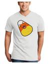 Cute Father Candy Corn Family Halloween Adult V-Neck T-shirt-Mens V-Neck T-Shirt-TooLoud-White-Small-Davson Sales