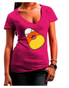 Cute Father Candy Corn Family Halloween Juniors V-Neck Dark T-Shirt-Womens V-Neck T-Shirts-TooLoud-Hot-Pink-Juniors Fitted Small-Davson Sales